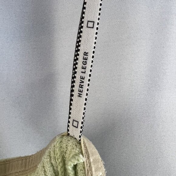 Herve Leger Mint Green Strapless Boucle Mini Dress $1,190 - Picture 12 of 14